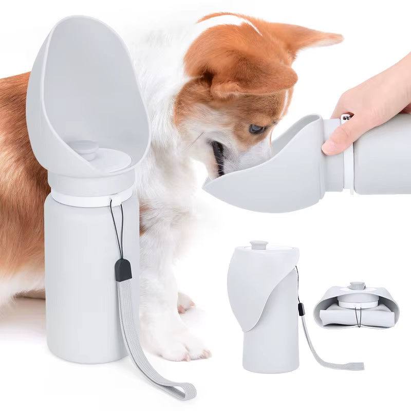 New Portable Foldable Silicone Automatic Dog Water Bottle & Pet Bowls Quadrate Shape for Food and Water Wholesale