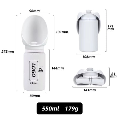 New Portable Foldable Silicone Automatic Dog Water Bottle & Pet Bowls Quadrate Shape for Food and Water Wholesale